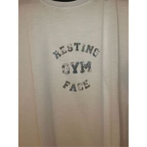 NWT Shape Physique Hi Lo Tank Resting Gym Face